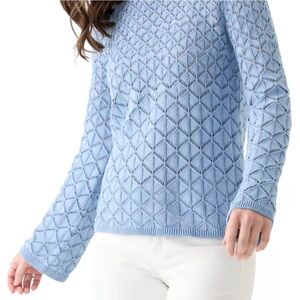 AGB Light Blue Diamond Pattern Crochet Pattern Sweater